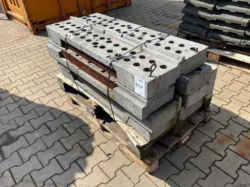 Construction fence storage foot (9x)