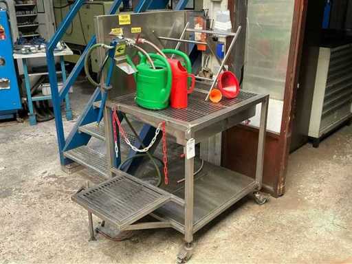 Console di missaggio in acciaio inox