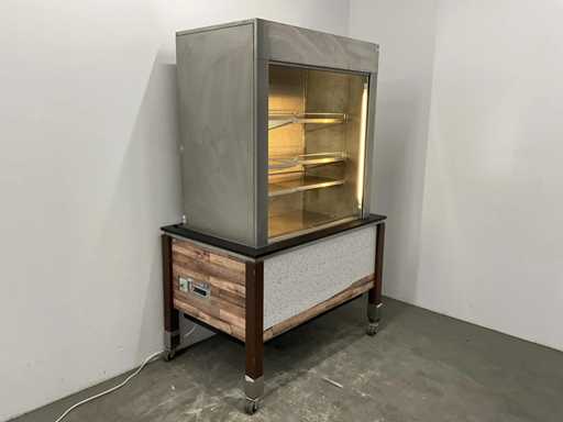 Vitrine mobile réfrigérée avec volets roulants électriques