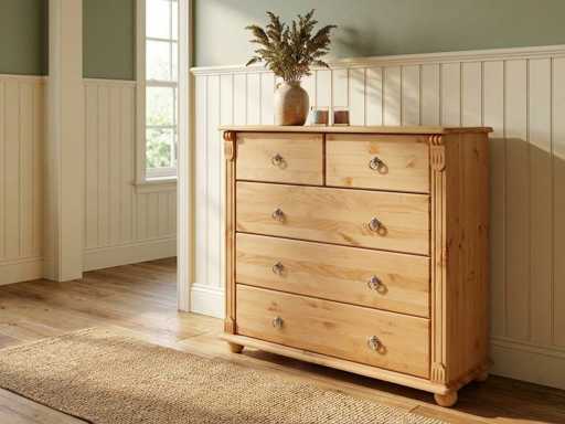 Massief dennenhouten ladekast 