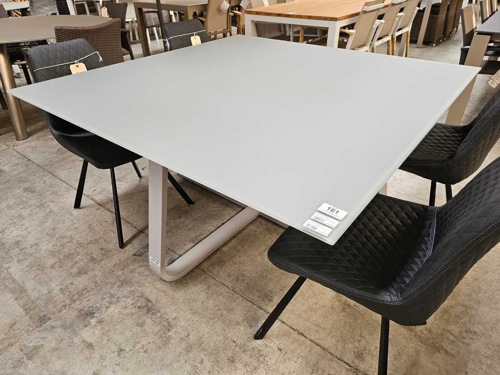 Azur Alu Garden Table Ferrara Square 150cm Warm Grey