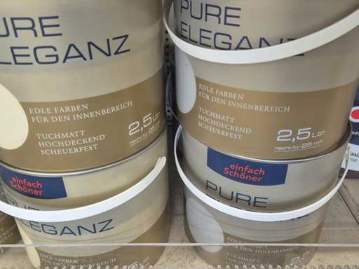 Lot Pure Eleganz Wall Paint Matte 2.5L various colors