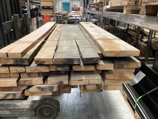 Maple European planed / boards edged on 4 sides / 2.50m long / max width board 27cm / thickness board 50mm / dry air-dried