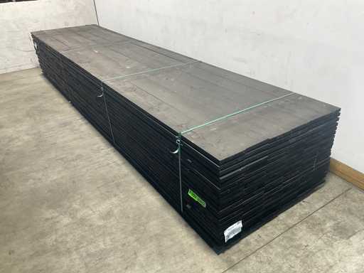 Scândură de molid neagră impregnată 500x19,5x2,5 cm (50x)