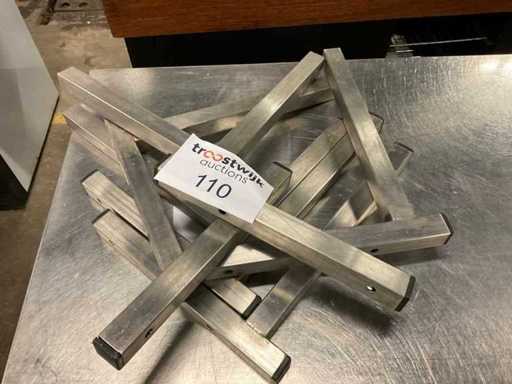 Suporturi de perete din oțel inoxidabil pentru rafturi (7x)