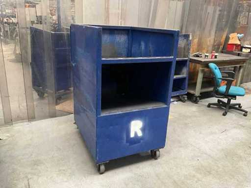 Transport/warehouse trolley/stacking trolley (2x)