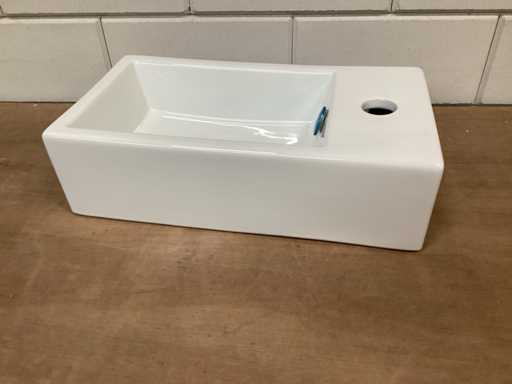 Differnz wasbak, wit keramiek