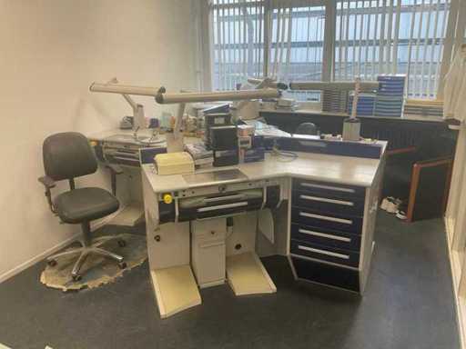 Dental arc - 3 persoons laboratorium werkplek