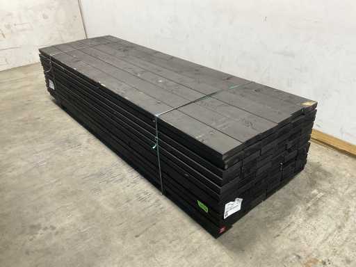 Trave di abete piallata nera impregnata 300x16x4,5 cm (60x)