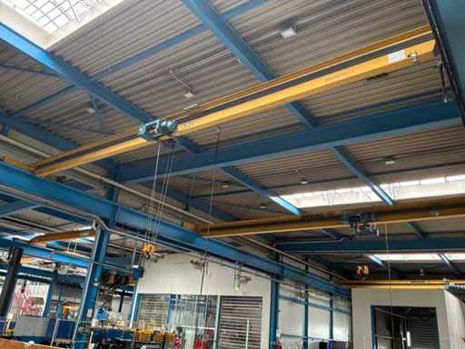 1995 DEMAG 3,2 T0 VERRICELLO A FUNE METALLICA DH 168 H12 Gru aerea