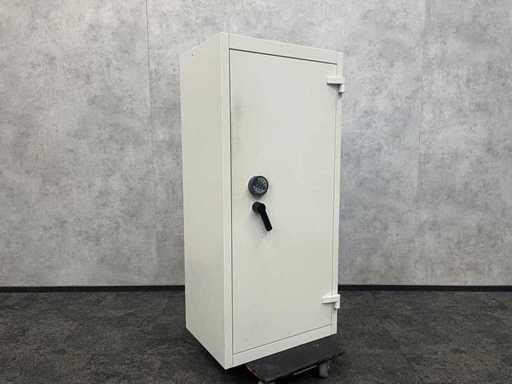 Fire and burglar-proof safe with code