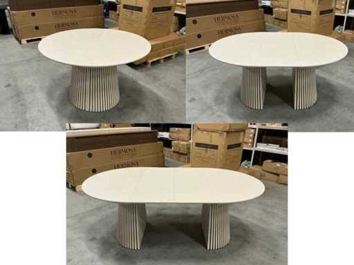 Japandi Collection Nola ausziehbarer Esstisch 75x120/160/200 cm beige
