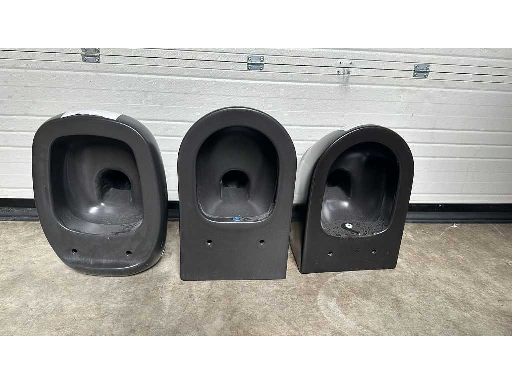 3 x Hanging Toilet - Without Packaging - Showroom model 