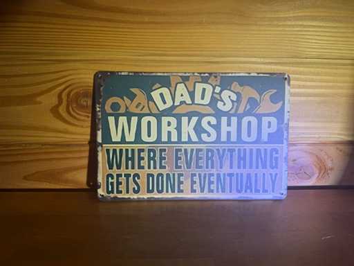 Metalen reclame bord