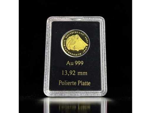 2 Deutsche Mark Max Planck 2001 Goldprägung Au 999 PP | GRATIS EU-VERSAND