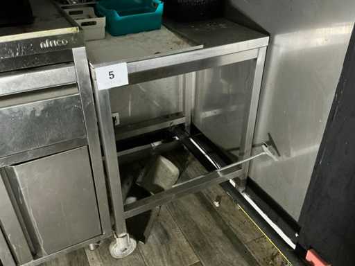 Verrijdbare Rvs werktafel