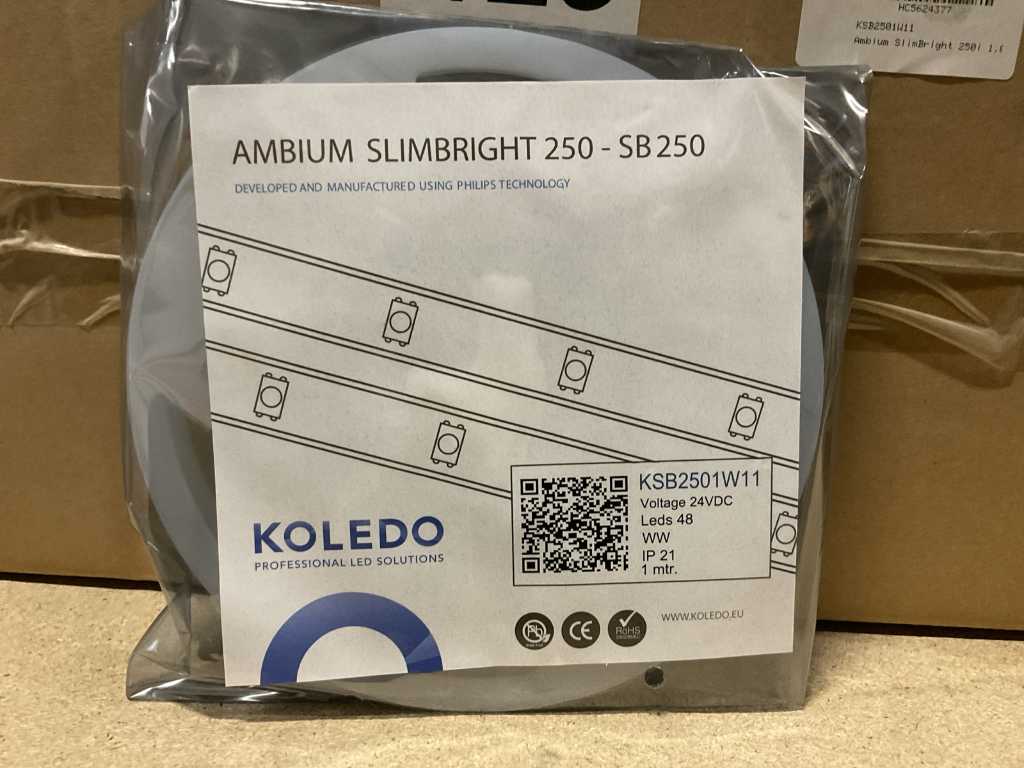 KOLEDO Slimbright 250-WHT, Warmweiß, IP21, 1Mtr
