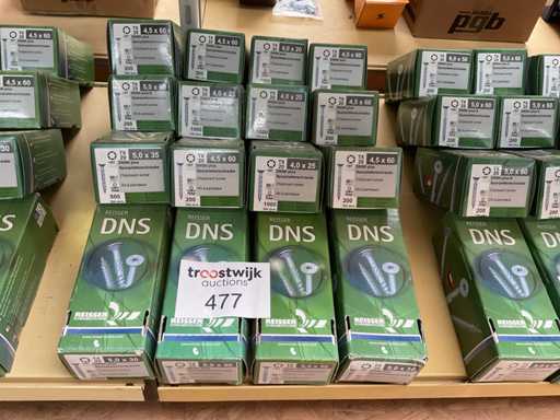 16 boxes of chipboard screws