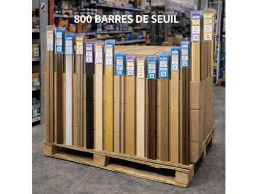 Palette, composée de 800 barres de seuil, neuve, emballé, individuellement mélange de style et de grandeur neuves 