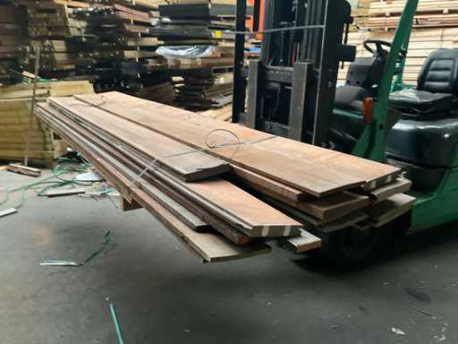 Batch of Azobé garden shelves