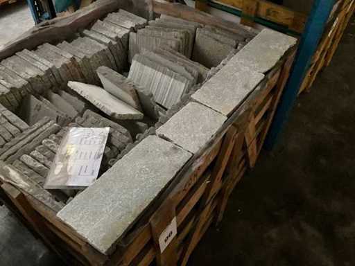 Multi Brown lime stone Natural stone garden tile