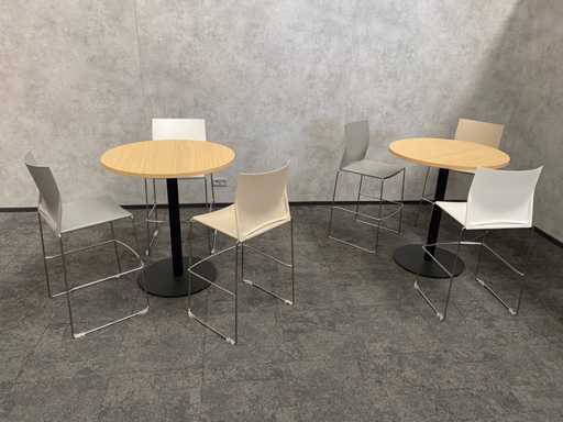 6 persoons kantine opstelling - barhoogte