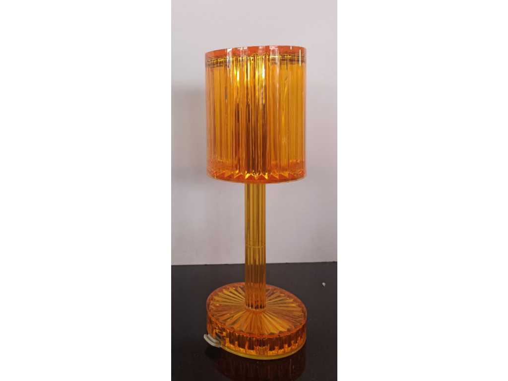 2x Lampe de table transparente - Orange 