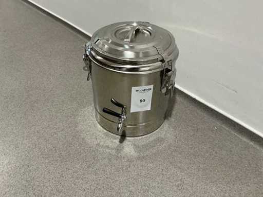 Serbatoio riscaldante in acciaio inox con rubinetto