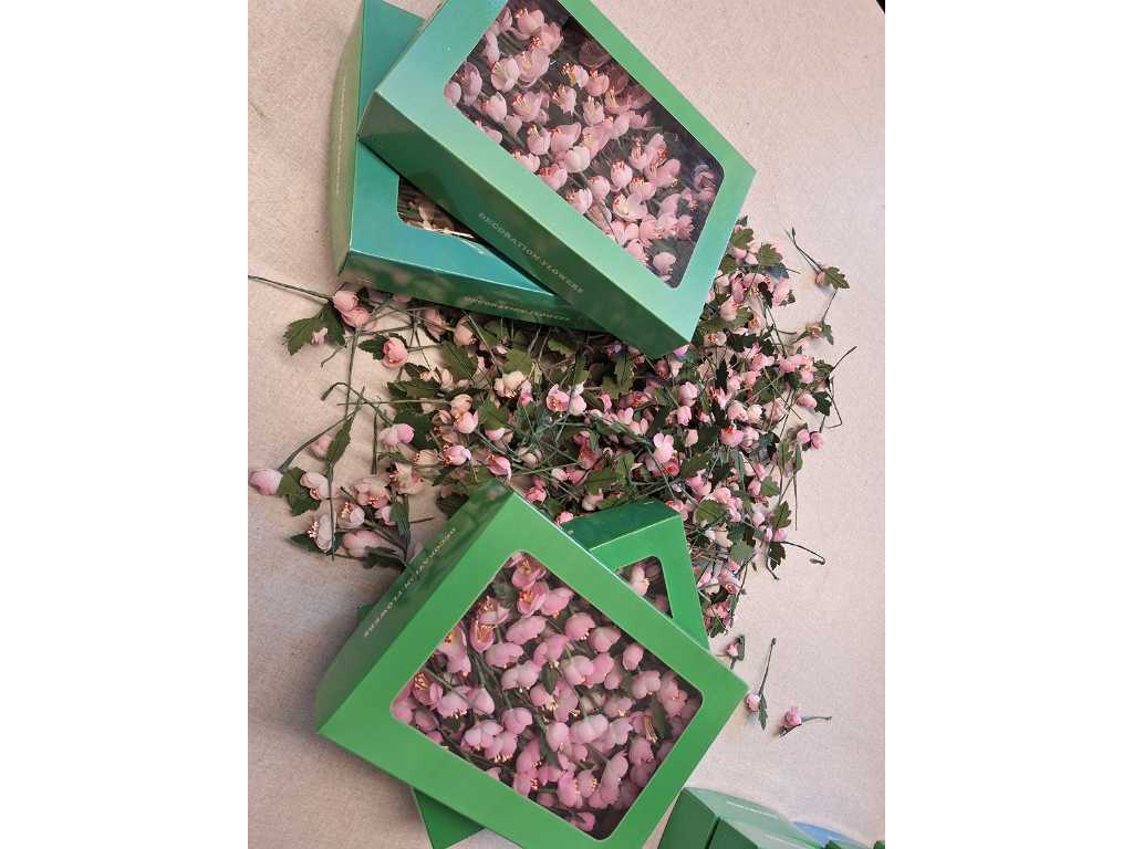 576 stuks decoratie bloemen versiering rosé/fuchia