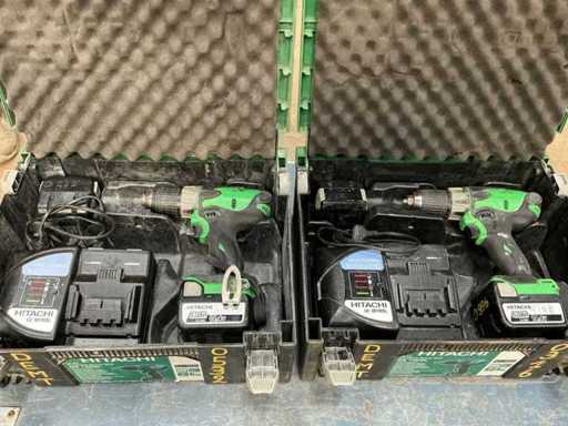 Perceuse à piles Hitachi DS 14DSL (2x)