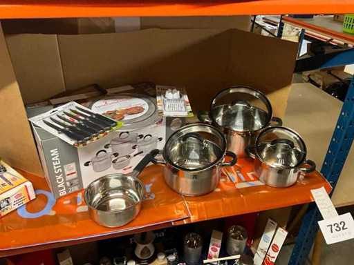 7-piece cooking pot set + various kitchen utensils ELO/SSW