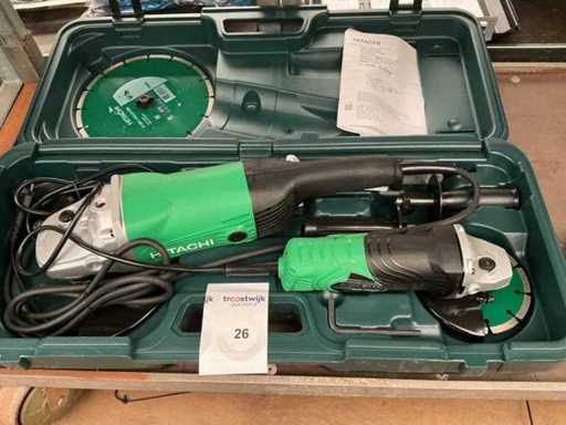Hitachi G23SW/2200 Wat + G13SR3/730 Wat Winkelschleifer (2x)