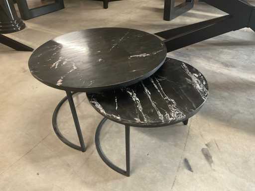 Ensemble de table basse en coton de 2