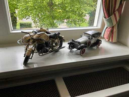 Modelauto en motor