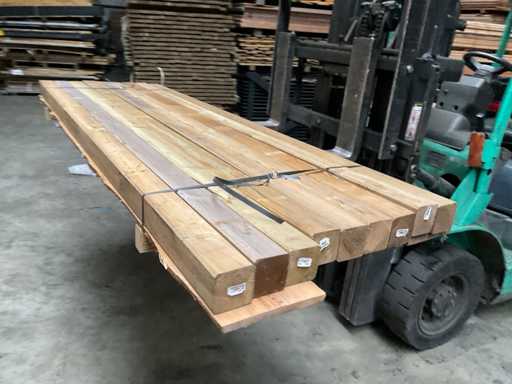 Grenen paal geschaafd - 240x8,8x8,8 cm (9x)