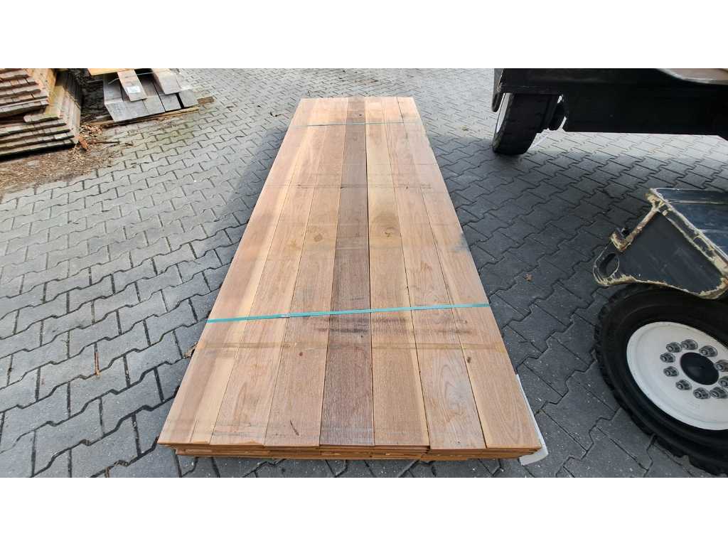 Lames de bois dur Ipé 21x145mm, longueur 275cm (42x)