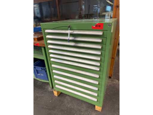   Workshop drawer cabinet with contents 