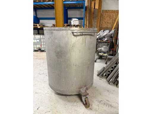 Mobiler Edelstahltank mit Abflussventil