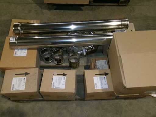 Pallet Expo Inox schouwdelen Ø100 mm geïsoleerd en niet-geïsoleerd
