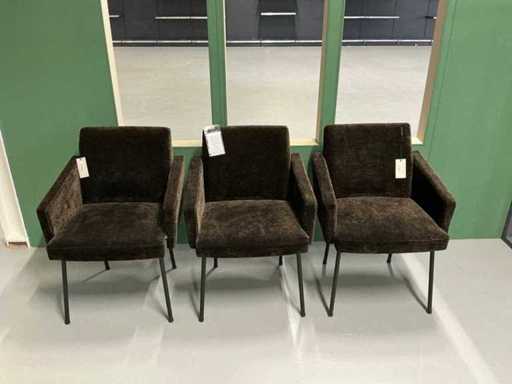 Chaise à manger WOOOD Mount marron foncé (3x)