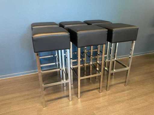 6x tabouret de bar en faux cuir