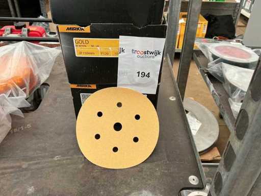 Mirka Gold P 120 Velcro Schleifscheiben 150 mm (300x)