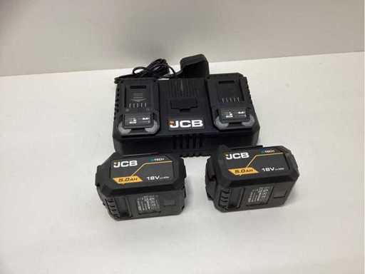 2x bateria JCB Li-ion 5.0Ah plus podwójna ładowarka