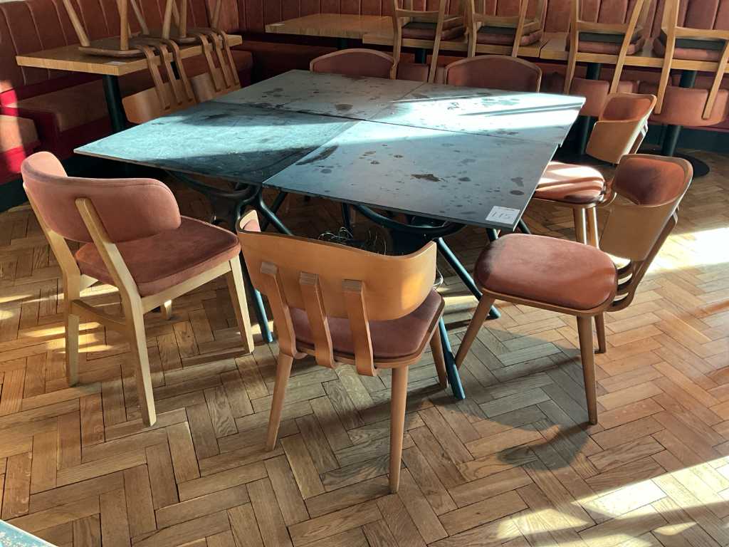 Terrace table with chairs (4x)