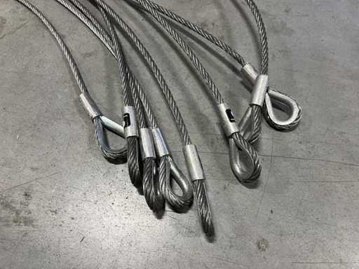 cavi spessi in acciaio, 1,5 m, ditale su entrambi i lati (7x)