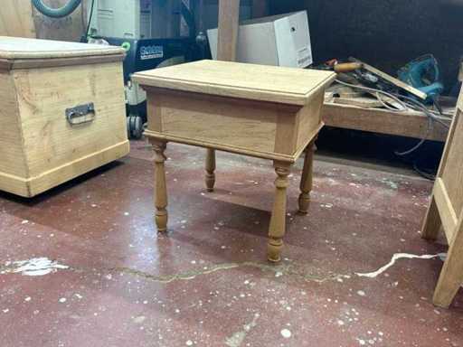 Antique air-gummed bedside table