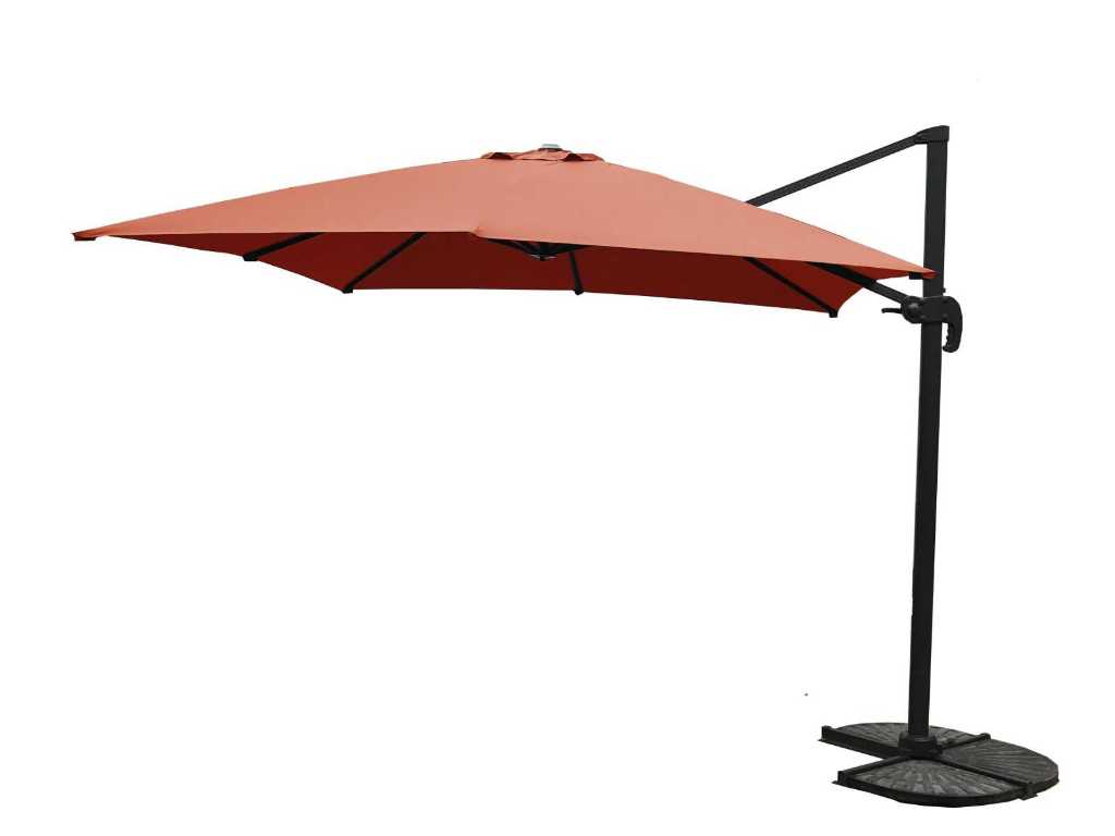 Hangende parasol Oranje 300x300cm