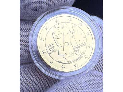 2 euro Portugal 2012 Guimarães Europese Culturele Hoofdstad Verguld Bewijs in Capsule Gratis EU-verzending