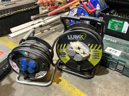 LUMX / BRENNENSTUHL Verschiedene Verlängerungskabelspulen (2x)