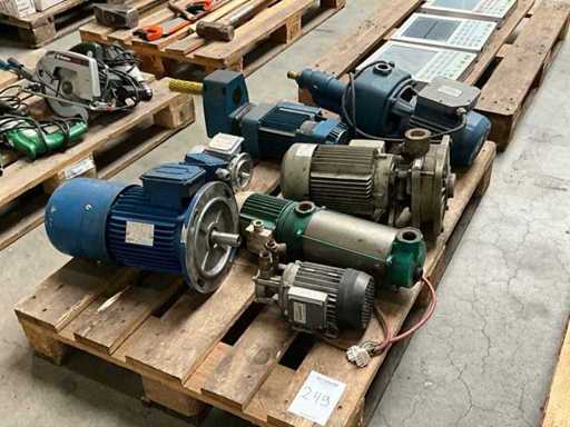 Diverse elektro motoren en pompen (8x)